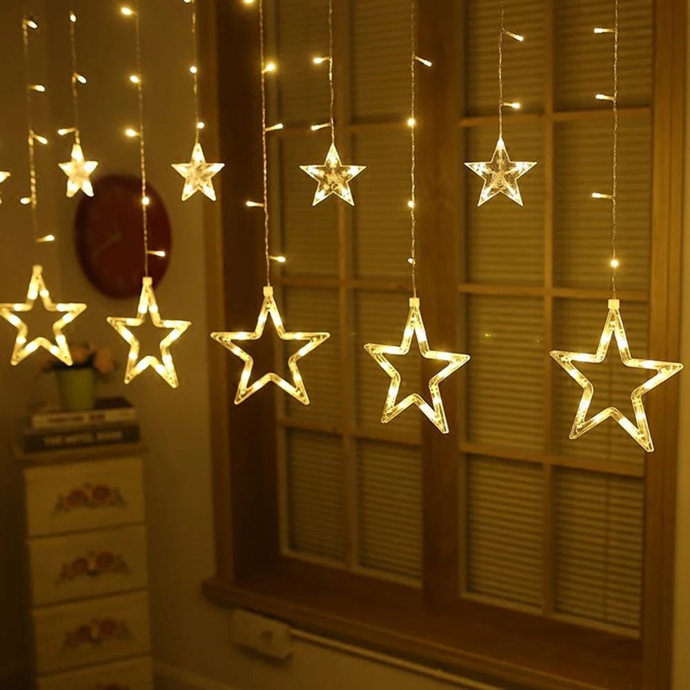 Cortina de estrellas LED de 3,5 m (138 luces)
