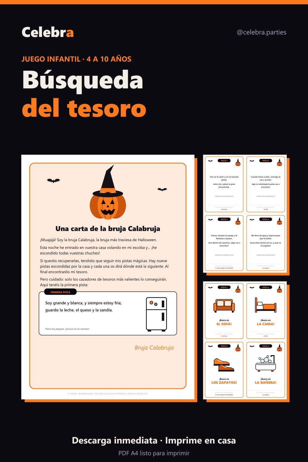 Búsqueda del tesoro de Halloween para niños