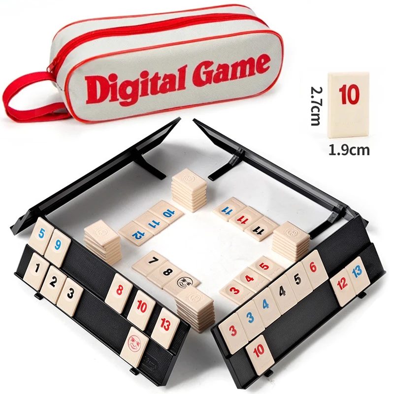 Juego de fichas Rummy con estuche (2-4 jugadores)