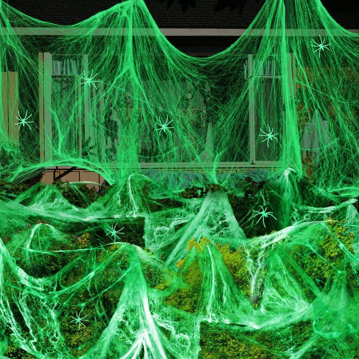 Telaraña que brilla en la oscuridad