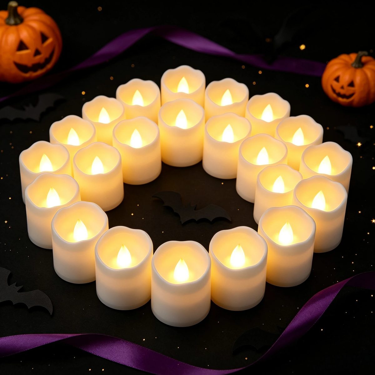 Velas LED sin llama, pack de 24